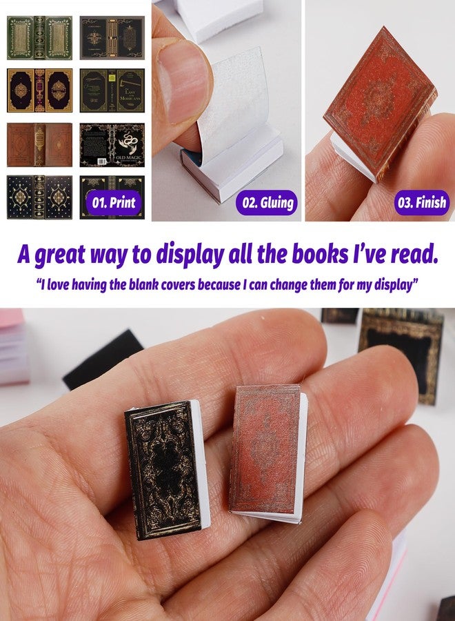 Varpotle 50pcs 1:12 Scale Blank Miniatures Dollhouse Books, Mini Books Dollhouse Decoration, Create Miniature Replicas of Your Favorite Books, Dollhouse Accessories Toy Supplies for Boys and Girls 3+ (50) - Image 3